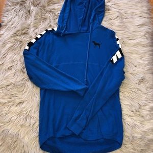 Blue PINK hooded top
